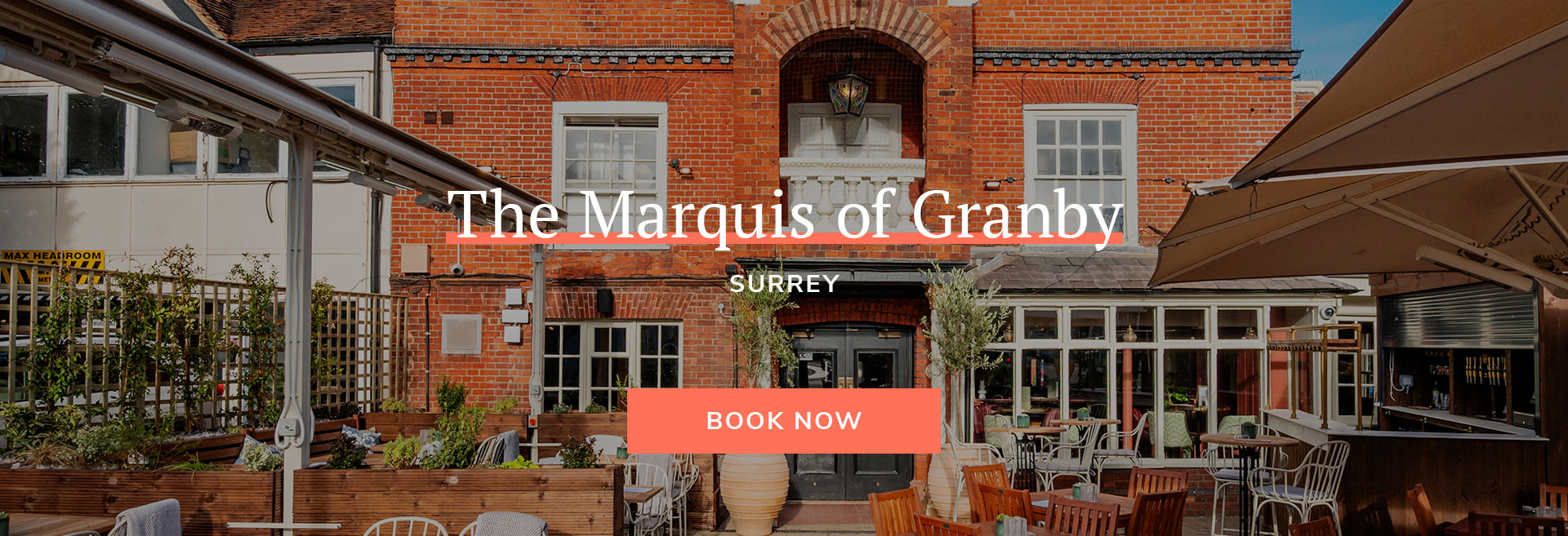 Enjoy a meal at your local pub at The Marquis of Granby in Epsom